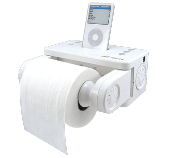 iCarta + iPod Dock for the bathroom
