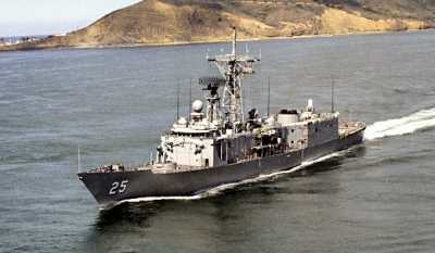 USS COPELAND (FFG-25) Underway at Pt Loma