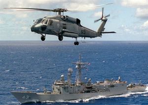 USS THACH (FFG-43) and SH-60B