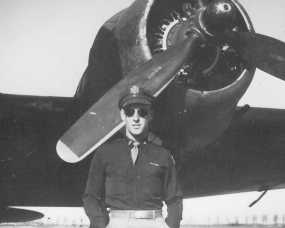 Jim Helinger, Sr in front of a C-47